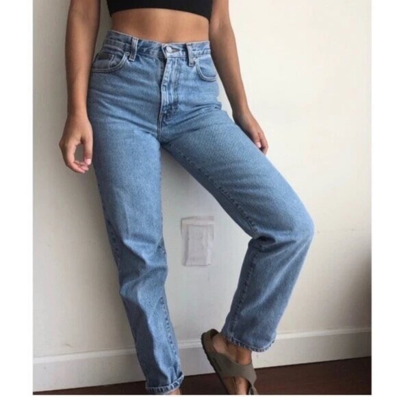 Calvin Klein CK Vintage 90s Straight High Rise Jeans Made in USA Size 14 - Picture 2 of 11